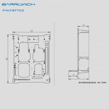Barrowch Mobula Simple integrated modular panel case-silver