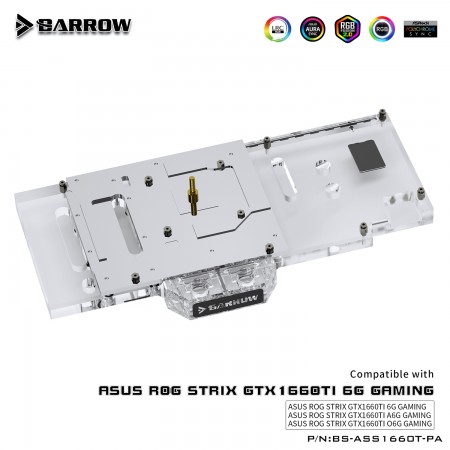 ASUS STRIX GTX1660TI O6G GAMING  Barrow GPU water block (รับประกัน 1 ปี)